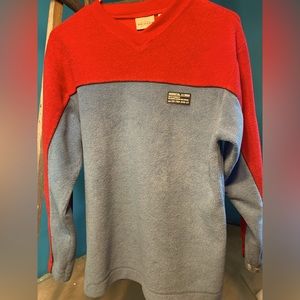 1990s Arizona Jean Company Blue/Red Polyester Sweater